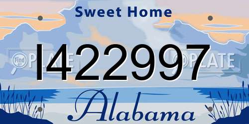 I422997 Alabama License Plate