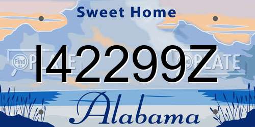 I42299Z Alabama License Plate