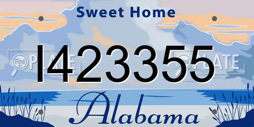 I423355 Alabama License Plate