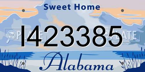 I423385 Alabama License Plate