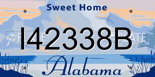 I42338B Alabama License Plate