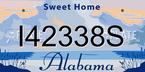 I42338S Alabama License Plate