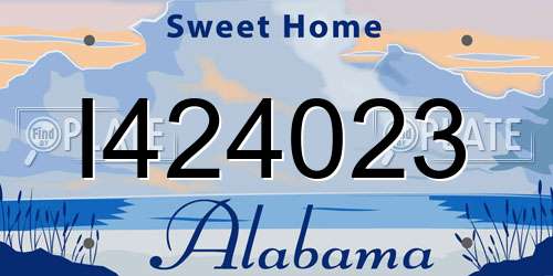 I424023 Alabama License Plate