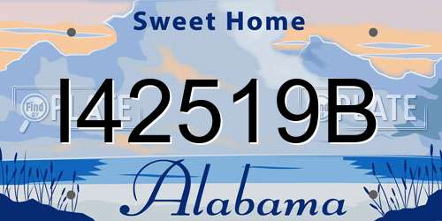 I42519B Alabama License Plate