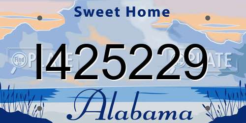 I425229 Alabama License Plate