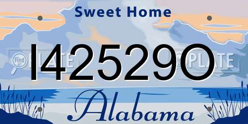 I42529O Alabama License Plate