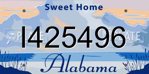 I425496 Alabama License Plate