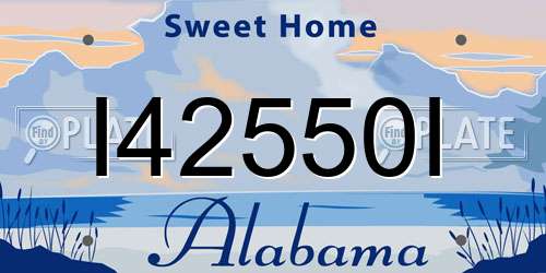 I42550I Alabama License Plate