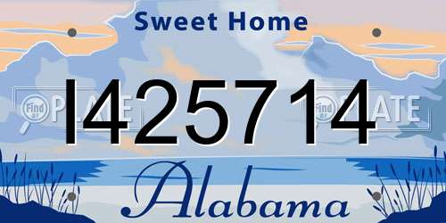 I425714 Alabama License Plate