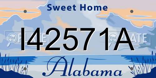 I42571A Alabama License Plate