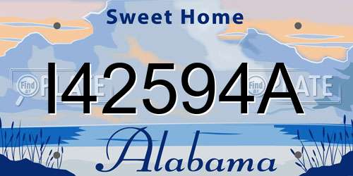 I42594A Alabama License Plate