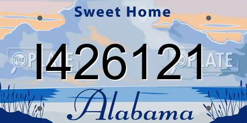 I426121 Alabama License Plate