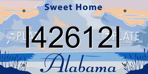 I42612I Alabama License Plate