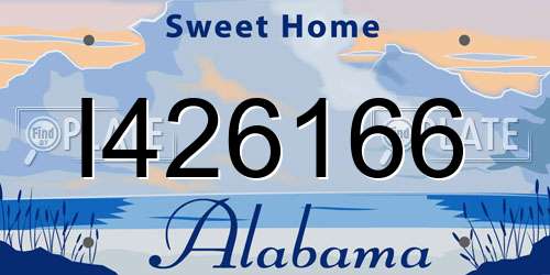 I426166 Alabama License Plate