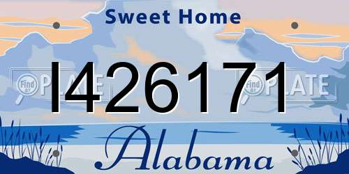 I426171 Alabama License Plate
