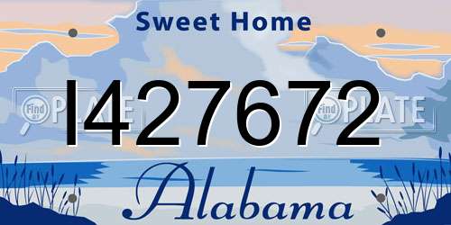 I427672 Alabama License Plate