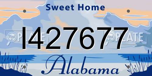 I427677 Alabama License Plate