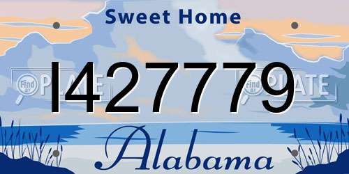 I427779 Alabama License Plate