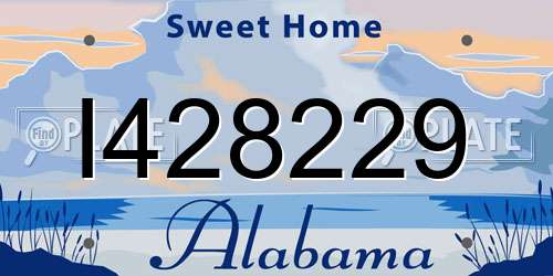 I428229 Alabama License Plate