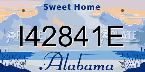 I42841E Alabama License Plate