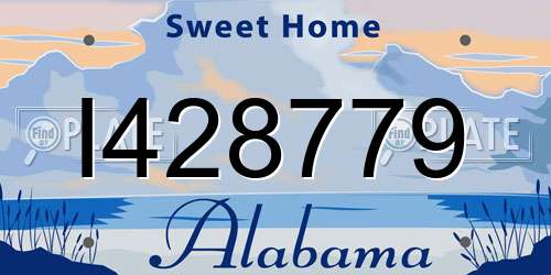 I428779 Alabama License Plate