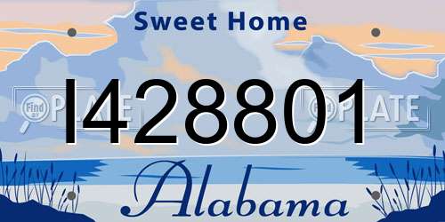 I428801 Alabama License Plate