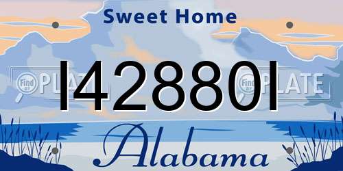 I42880I Alabama License Plate