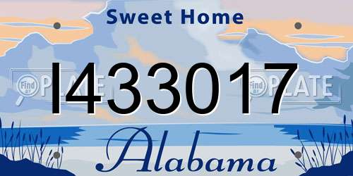 I433017 Alabama License Plate