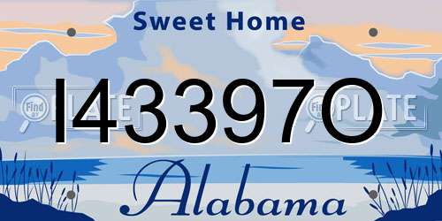 I43397O Alabama License Plate