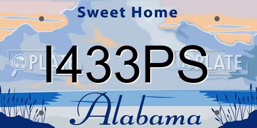 I433PS Alabama License Plate