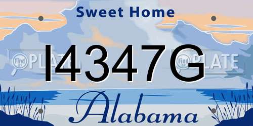 I4347G Alabama License Plate