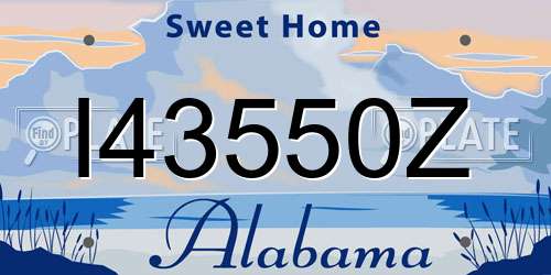 I43550Z Alabama License Plate