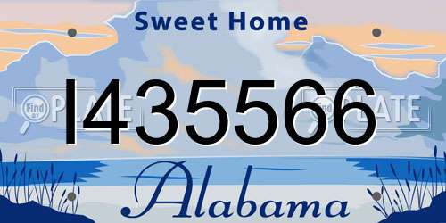 I435566 Alabama License Plate