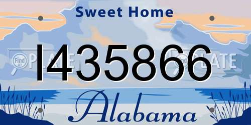 I435866 Alabama License Plate