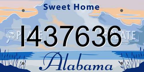 I437636 Alabama License Plate