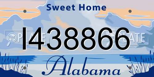 I438866 Alabama License Plate