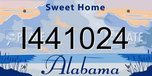 I441024 Alabama License Plate