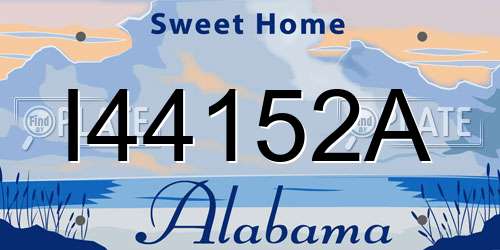 I44152A Alabama License Plate