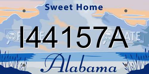 I44157A Alabama License Plate