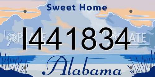 I441834 Alabama License Plate