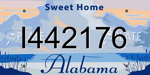 I442176 Alabama License Plate