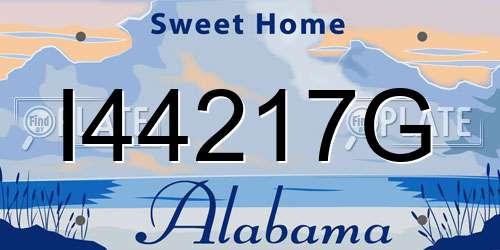 I44217G Alabama License Plate