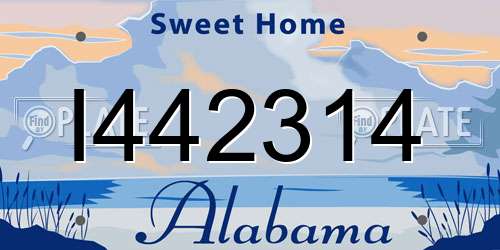 I442314 Alabama License Plate