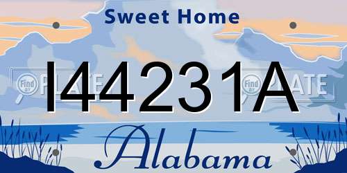 I44231A Alabama License Plate
