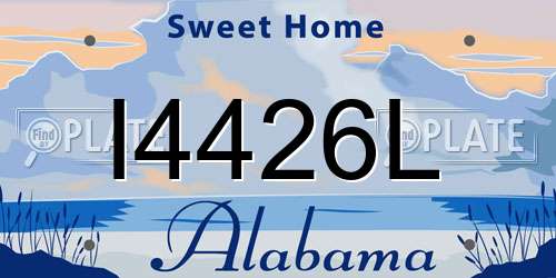 I4426L Alabama License Plate