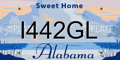 I442GL Alabama License Plate