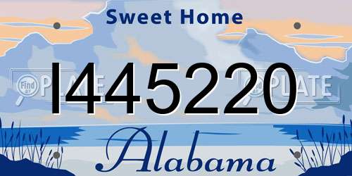 I445220 Alabama License Plate