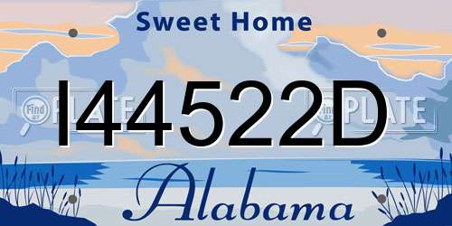 I44522D Alabama License Plate