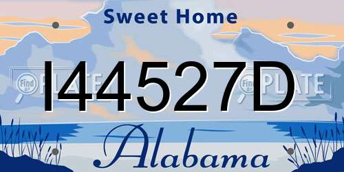 I44527D Alabama License Plate