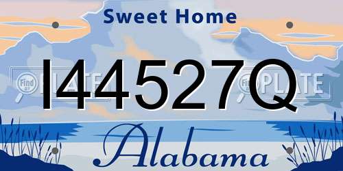 I44527Q Alabama License Plate